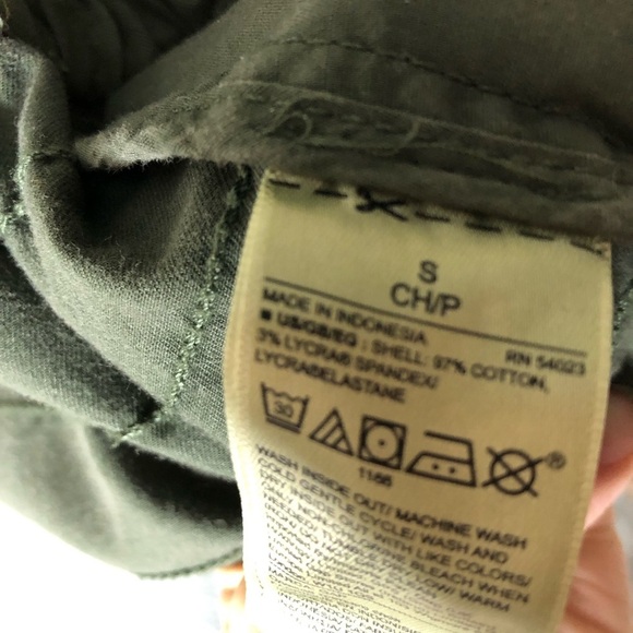 Gap Short Trench Coat Jacket Sz S Army Green Utility Tie Waist Casual Grunge - Picture 8 of 9